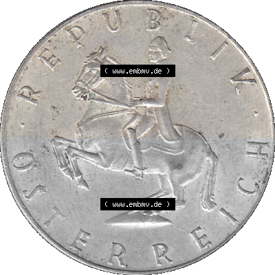 5 / Fünf Schilling Österreich in original Farbgebung von Scanner transparenten PNG 1960-1968, 5 Fünf Schilling 1964 (Stück... Sammlung
