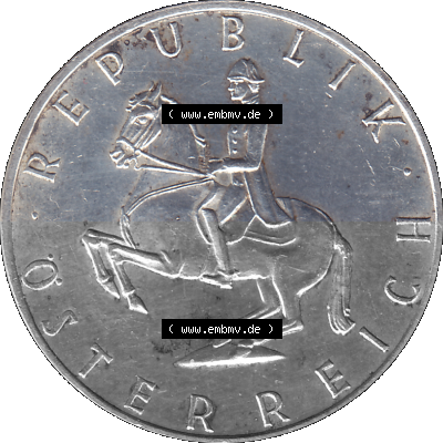 5 / Fünf Schilling Österreich in original Farbgebung von Scanner transparenten PNG 1960-1968, 5 Fünf Schilling 1967 (Stück... Sammlung
