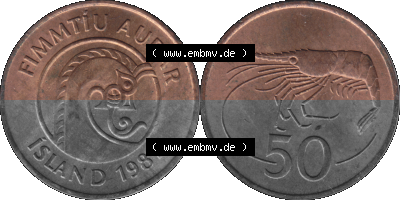 Island Umlaufmünze 1981-1981 50 Aurar 1981 Sammlung