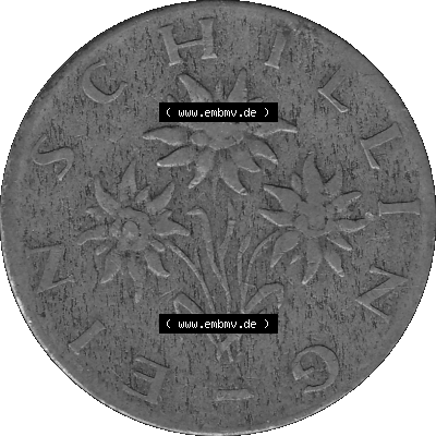 Österreich 1 / Ein Schilling in Graustufen 1959-2001, 1 Schilling 1961 (Stück 1) Graustufen, 1 / Ein Schilling-Münze aus der... Sammlung