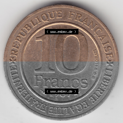 Münze Frankreich Umlaufmünzen Sammlung in PNG 1987-1987, 10 Francs 1000 Jahre König Hugo Capet erster König von Frankreich... Sammlung