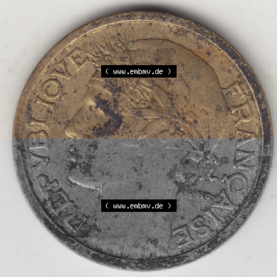 Münze Frankreich Umlaufmünzen Sammlung in PNG 1931-1941, 1 Franken, 1 Franc, 1941 (Stück 1) LIBERTE EGALITE FRATERNITE (1)... Sammlung