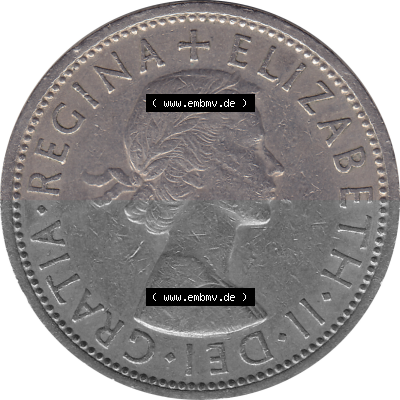 Münzen Großbritannien Umlaufmünzen Sammlung in PNG Großbritannien 1954-1970, 2 Schilling-Florin, Two Shillings, 1966 (Stück... Sammlung