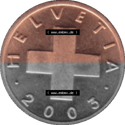 KMS Schweiz in original Farbgebung vom Scanner transparenten PNG 1948-2006, 1 Rappen 2003 Sammlung