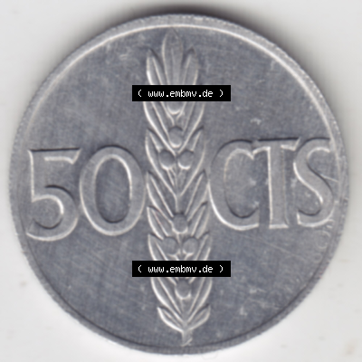 Münze Spanien / España Umlaufmünzen Sammlung in PNG 1966-1966, 50 Centomis (1) - Digitales Münzen-Bildmaterial einer spanischen... Sammlung