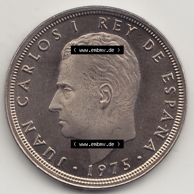 Münze Spanien / España Umlaufmünzen Sammlung in PNG 1975-1975, 50 Peseten 1975 (Stück 1), JUAN CARLOS I REY DE ESPAÑA (1)... Sammlung