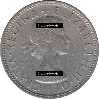 Münzen Großbritannien Umlaufmünzen Sammlung in PNG Großbritannien 1954-1970, 2 Schilling-Florin, Two Shillings, 1966 (Stück... Sammlung