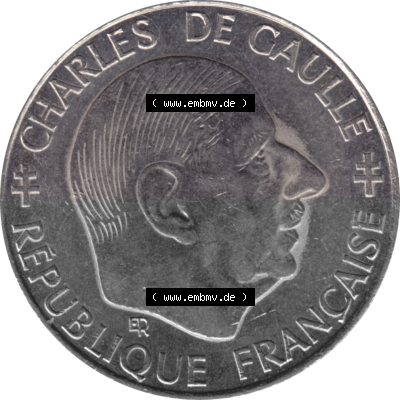 Münze Frankreich Umlaufmünzen Sammlung in PNG 1988-1988, 1 Francs, Franken 1988 (Stück 1) (6) - Digitales Münzen-Bildmaterial... Sammlung