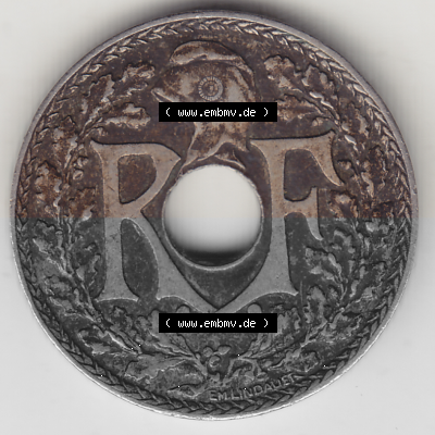 Münze Frankreich Umlaufmünzen Sammlung in PNG 1917-1938, 10 Centimes - Cmes 1935 (Stück 1) (1) - Digitales Münzen-Bildmaterial... Sammlung