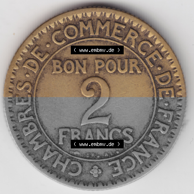 Münze Frankreich Umlaufmünzen Sammlung in PNG 1920-1927, 2 Francs, Franken 1923 (1) - Digitales Münzen-Bildmaterial einer französischen... Sammlung
