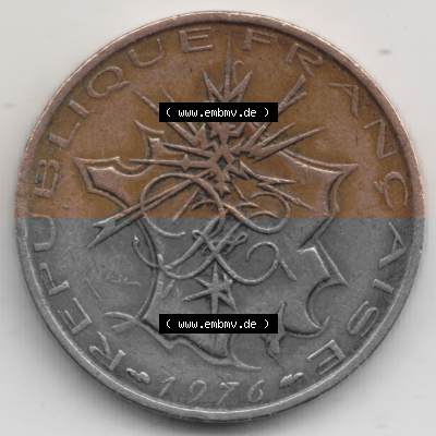 Münze Frankreich Umlaufmünzen Sammlung in PNG 1974-1987, 10 Franken-Francs 1976 (2) - Digitales Münzen-Bildmaterial einer französischen... Sammlung