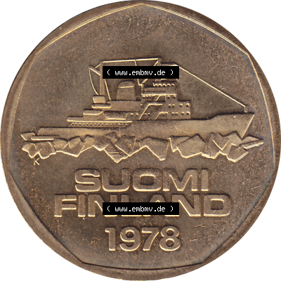 Münze Finnland / SUOMI Umlaufmünzen Sammlung in PNG 1972-1978, 5 finnische Mark, Markkaa, 1978 (Stück 1) (5) - Digital Münzen-Bildmaterial... Sammlung