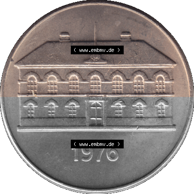 Alte Münze 'Island Umlaufmünze 1970-1980, 50 Krönur, Fünfzig Kronen 1976 (Stück 1). Vorderseite der isländischen Münze.... Sammlung
