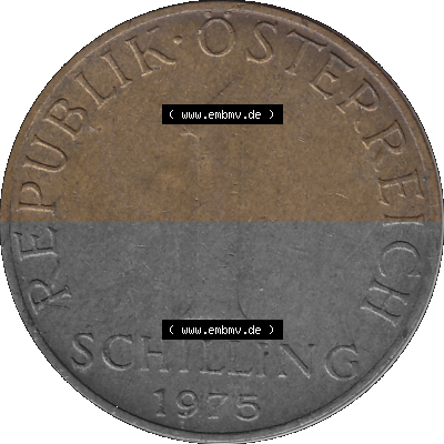 Österreich 1 / Ein Schilling 1959-2001, 1 Schilling 1975 (Stück 1) Sammlung