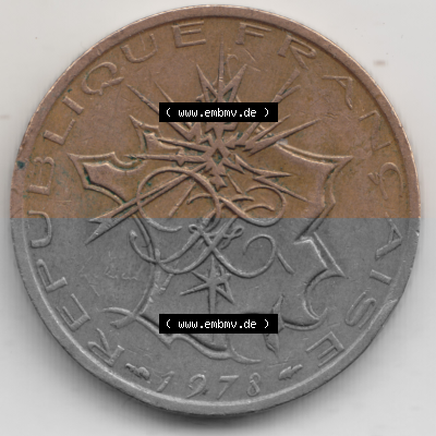 Münze Frankreich Umlaufmünzen Sammlung in PNG 1974-1987, 10 Franken-Francs 1978 I. (2) - Digitales Münzen-Bildmaterial einer... Sammlung