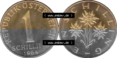 Österreich 1 / Ein Schilling 1959-2001, 1 Schilling 1964 (Stück 1) Sammlung