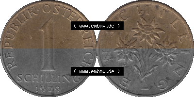 Österreich 1 / Ein Schilling 1959-2001, 1 Schilling 1979 (Stück 4) Sammlung