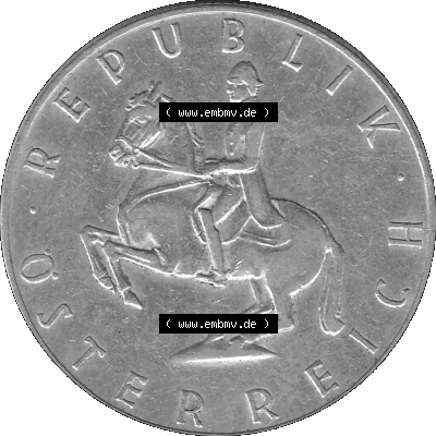 5 / Fünf Schilling Österreich in s/w Schwarzweiß bzw. Graustufen Farbgebung von Scanner transparenten PNG 1960-1968, 5 Fünf... Sammlung