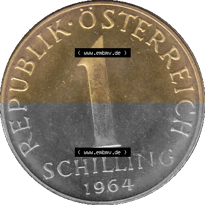 Österreich 1 / Ein Schilling 1959-2001, 1 Schilling 1964 (Stück 1) Sammlung