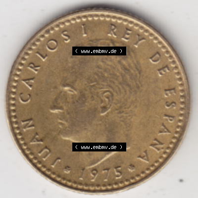 Münze Spanien / España Umlaufmünzen Sammlung in PNG 1975-1975, 1 Peseta, Pesete (2) - Digitales Münzen-Bildmaterial einer... Sammlung