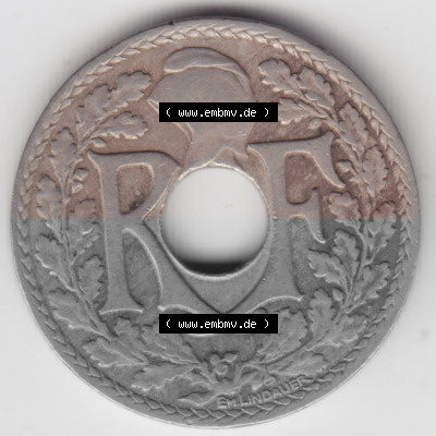 Münze Frankreich Umlaufmünzen Sammlung in PNG 1917-1938, 10 Centimes, Cent 1924 (2) - Digitales Münzen-Bildmaterial einer französischen... Sammlung