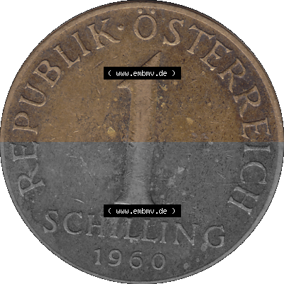 Österreich 1 / Ein Schilling 1959-2001, 1 Schilling 1960 (Stück 3) Sammlung