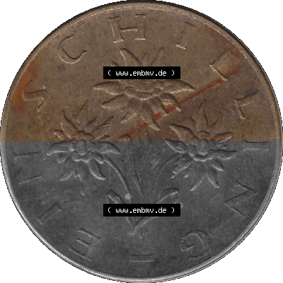 Österreich 1 / Ein Schilling 1959-2001, 1 Schilling 1973 (Stück 4) Sammlung