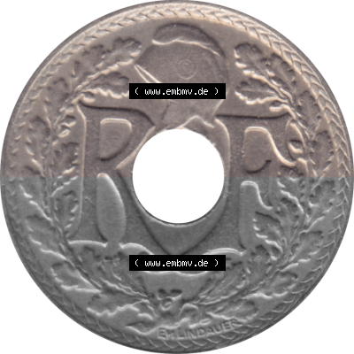 Münze Frankreich Umlaufmünzen Sammlung in PNG 1917-1938, 10 Centimes, Cent 1933 (Stück 1) (6) - Digitales Münzen-Bildmaterial... Sammlung