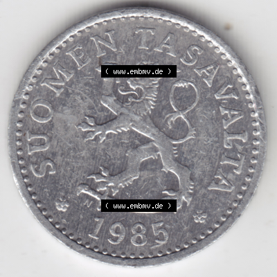 Münze Finnland / SUOMI Umlaufmünzen Sammlung in PNG 1983-1990, 10 Penniä (2) - Digital Münzen-Bildmaterial einer Münze aus... Sammlung