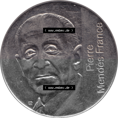Münze Frankreich Umlaufmünzen Sammlung in PNG 1992-1992, 5 Francs Franken in Nickel 1992 (Stück 1) (6) - Digitales Münzen-Bildmaterial... Sammlung