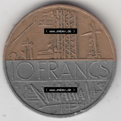 Münze Frankreich Umlaufmünzen Sammlung in PNG 1974-1987, 10 Franken-Francs 1978 I (1) - Digitales Münzen-Bildmaterial einer... Sammlung