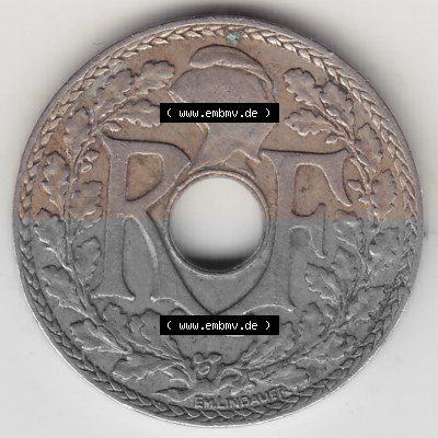Münze Frankreich Umlaufmünzen Sammlung in PNG 1917-1938, 10 Centimes - Cmes 1935 (Stück 2) (1) - Digitales Münzen-Bildmaterial... Sammlung