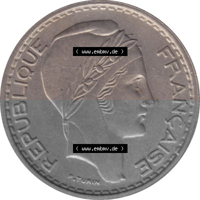 Münze Frankreich Umlaufmünzen Sammlung in PNG 1947-1949, 10 Francs, Franken 1948 (Stück 1) (6) - Digitales Münzen-Bildmaterial... Sammlung