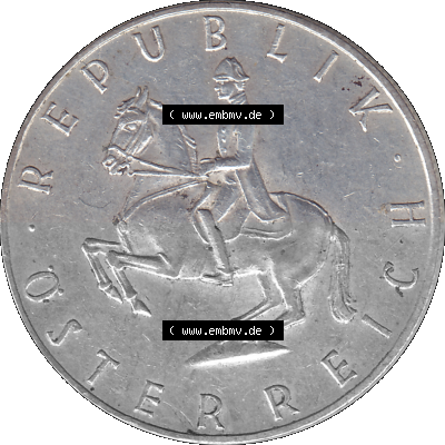 5 / Fünf Schilling Österreich in original Farbgebung von Scanner transparenten PNG 1960-1968, 5 Fünf Schilling 1962 (Stück... Sammlung