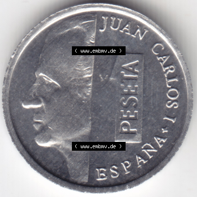 Münze Spanien / España Umlaufmünzen Sammlung in PNG 1989-2001, 1 Peseta, Pesete (1) - Digitales Münzen-Bildmaterial einer... Sammlung