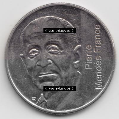 Münze Frankreich Umlaufmünzen Sammlung in PNG 1992-1992, 000500. 5 Francs Franken in Nickel (3) - Digitales Münzen-Bildmaterial... Sammlung