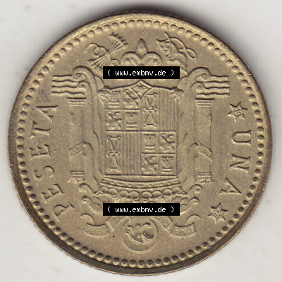 Münze Spanien / España Umlaufmünzen Sammlung in PNG 1975-1975, 1 Una Peseta 1975 (Stück 1), JUAN CARLOS I REY DE ESPAÑA (2)... Sammlung