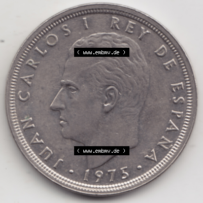 Münze Spanien / España Umlaufmünzen Sammlung in PNG 1975-1975, 50 Peseten (2) - Digitales Münzen-Bildmaterial einer spanischen... Sammlung