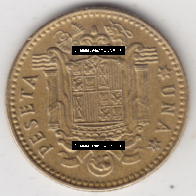 Münze Spanien / España Umlaufmünzen Sammlung in PNG 1975-1975, 1 Peseta, Pesete 1979 (1) - Digitales Münzen-Bildmaterial einer... Sammlung