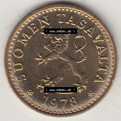 Münze Finnland / SUOMI Umlaufmünzen Sammlung in PNG 1963-1982, 10 Penny, 1978 (Stück 1) (1) - Digital Münzen-Bildmaterial... Sammlung
