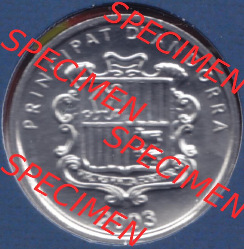 Umlaufmünzen Andorra 2003, 1 Centime (2) Sammlung