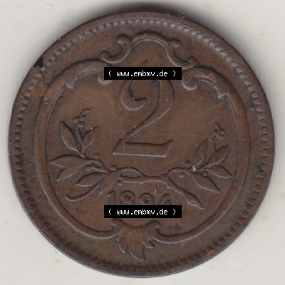 Österreich Austria Österreichisch-Ungarische Krone 1892-1915, 2 Heller, 1894 (2) Sammlung