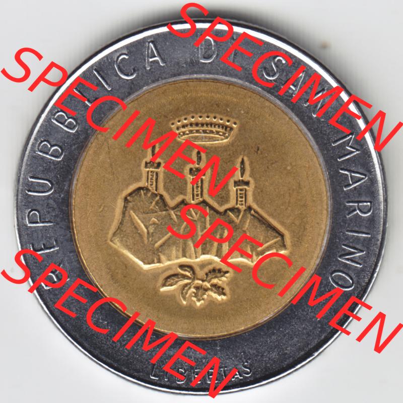 San Marino vor Euro 1986-1986, 500 Lire Gedenkmünze aus San Marino zum Ausgabethema Revolution der Technologie (1) Sammlung