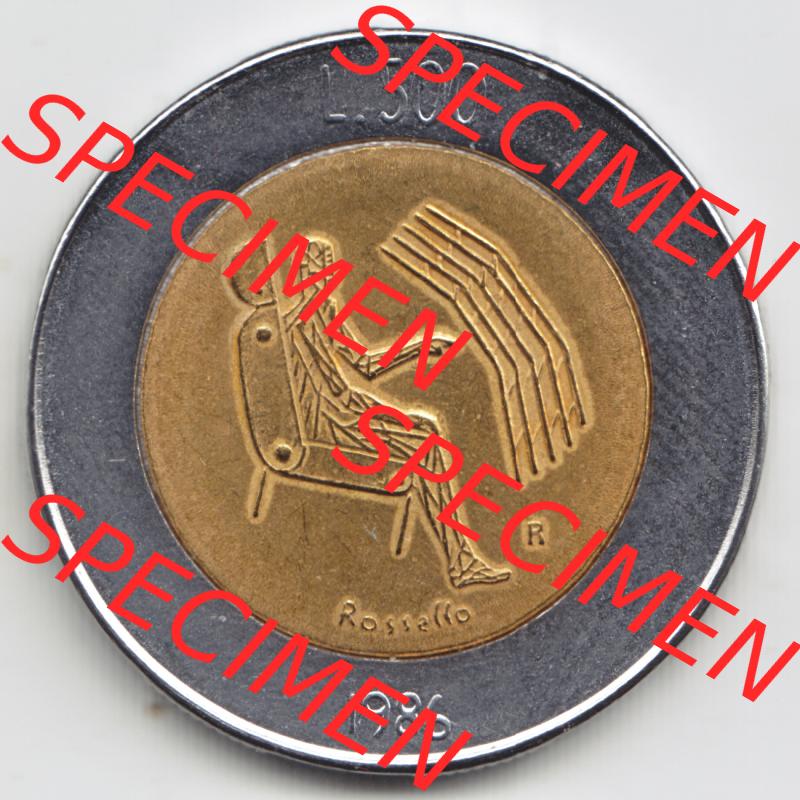 San Marino vor Euro 1986-1986, 500 Lire Gedenkmünze aus San Marino zum Ausgabethema Revolution der Technologie (1) Sammlung