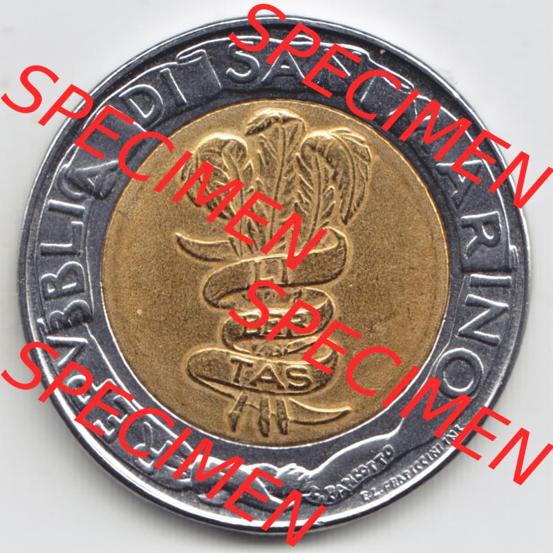 San Marino vor Euro 1995-1995, 500 Lire Gedenkmünze aus San Marino zum Ausgabethema F.A.O. (2) Sammlung