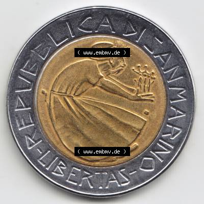San Marino vor Euro 1985-1985, 500 Lire Gedenkmünze aus San Marino zum Ausgabethema, Drogenkrieg (2) Sammlung