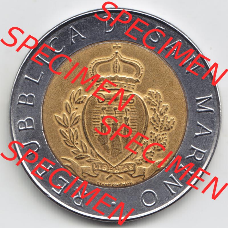 San Marino vor Euro 1987-1987, 500 Lire Gedenkmünze aus San Marino zum Ausgabethema 15. Jahrestag - Wiederaufnahme der Münzenprägung (2) Sammlung