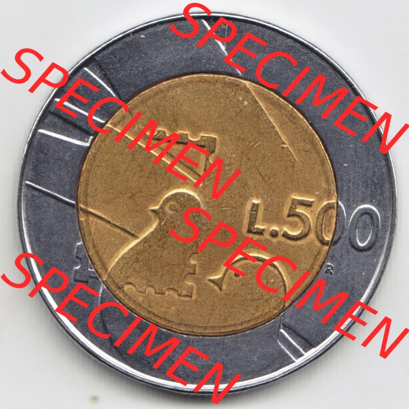 San Marino vor Euro 1990-1990, 500 Lire Gedenkmünze aus San Marino zum Ausgabethema 1600 Jahre San Marino (1) Sammlung