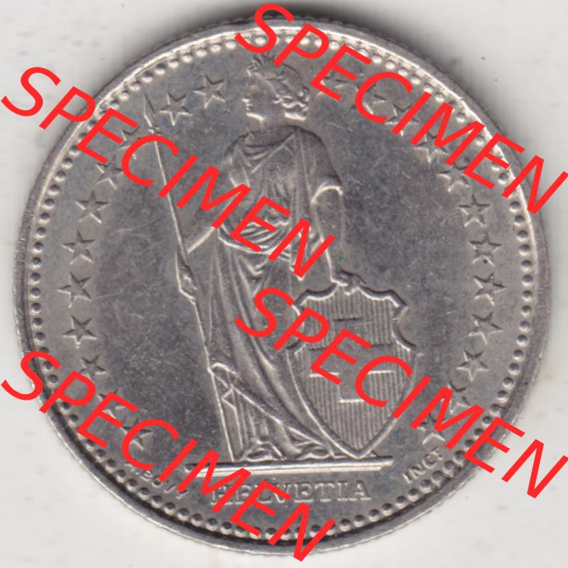 Münzen Schweiz 1983-Heute, 1/2 Franken mit Münzzeichen / Mzz. B 1986, Münzen Vorderseite als Bildmaterial Sammlung