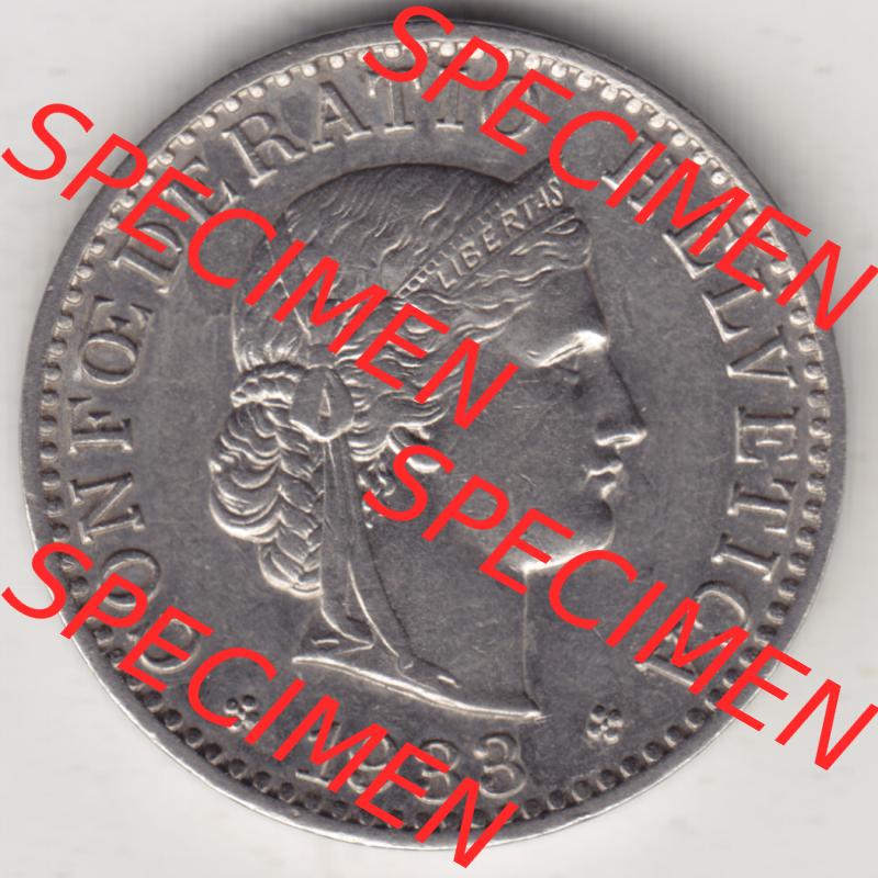 Münzen Schweiz 1881-1938, 20 Rappen Münzzeichen / Mzz. B 1933 I., Münzen Vorderseite als Bildmaterial im online Katalog und online Datenbank für Sammler... Sammlung